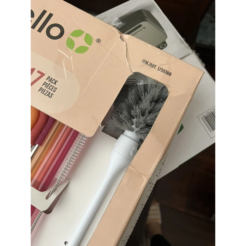 Ello Straw and Bottle Brush Set Family Pack, 17 Pieces